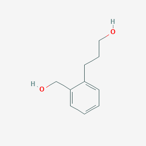 molecular formula C10H14O2 B159996 Benzenepropanol, 2-(hydroxymethyl)-(9CI) CAS No. 136863-23-5