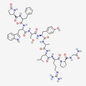 molecular formula C59H79N15O13 B1599975 (D-苯(sup 2))-(D-丙氨酸(sup 6))-促黄体激素释放激素 CAS No. 54784-44-0