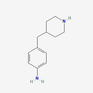 molecular formula C12H18N2 B1599999 4-(4-Aminophenylmethyl)piperidine CAS No. 37581-35-4
