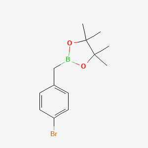 molecular formula C13H18BBrO2 B1600005 2-(4-Bromobenzyl)-4,4,5,5-tetramethyl-1,3,2-dioxaborolane CAS No. 477841-90-0