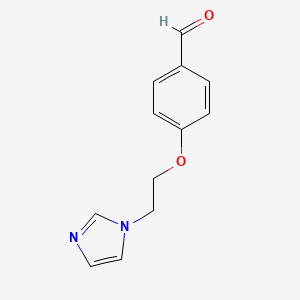 molecular formula C12H12N2O2 B1600009 4-[2-(1H-imidazol-1-yl)ethoxy]benzaldehyde CAS No. 205371-43-3