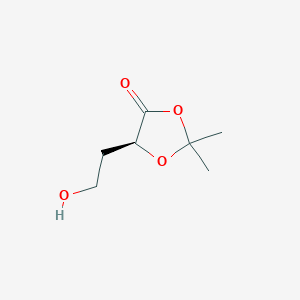 molecular formula C7H12O4 B1600056 (S)-5-(2-羟乙基)-2,2-二甲基-1,3-二氧戊环-4-酮 CAS No. 124724-88-5