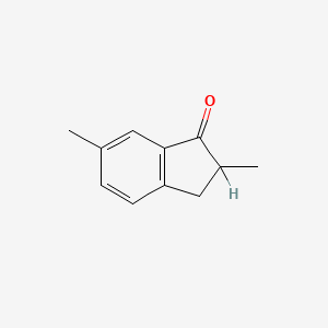 molecular formula C11H12O B1600066 1H-Inden-1-one, 2,3-dihydro-2,6-dimethyl- CAS No. 66309-83-9