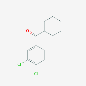 molecular formula C13H14Cl2O B1600067 环己基 3,4-二氯苯甲酮 CAS No. 854892-34-5