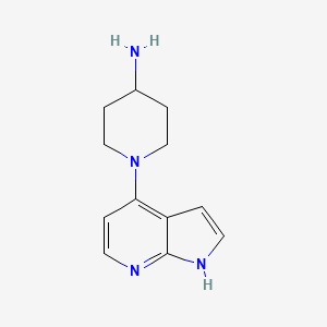 molecular formula C12H16N4 B1600068 1-(1H-Pyrrolo[2,3-b]pyridin-4-yl)piperidin-4-amine CAS No. 885499-57-0