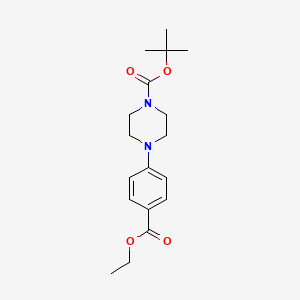 molecular formula C18H26N2O4 B1600074 tert-Butyl 4-(4-(ethoxycarbonyl)phenyl)piperazine-1-carboxylate CAS No. 234082-33-8