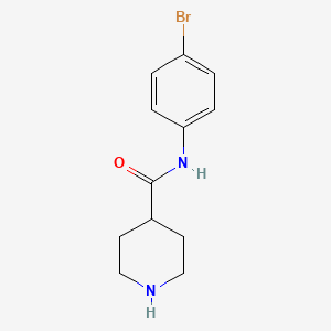 molecular formula C12H15BrN2O B1600079 N-(4-溴苯基)哌啶-4-甲酰胺 CAS No. 883106-57-8