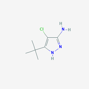 molecular formula C7H12ClN3 B1600088 5-(tert-Butyl)-4-chloro-1H-pyrazol-3-amine CAS No. 110086-11-8