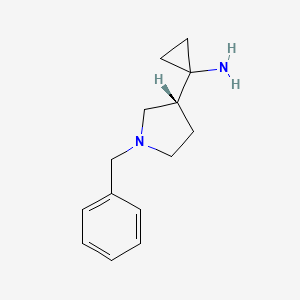 molecular formula C14H20N2 B1600098 (R)-1-(1-Benzylpyrrolidin-3-YL)cyclopropanamine CAS No. 851388-54-0