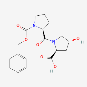molecular formula C18H22N2O6 B1600112 (2S,4R)-4-hydroxy-1-[(2S)-1-phenylmethoxycarbonylpyrrolidine-2-carbonyl]pyrrolidine-2-carboxylic acid CAS No. 55878-58-5