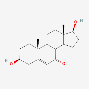 molecular formula C19H28O3 B1600261 (3S,10R,13S,17S)-3,17-Dihydroxy-10,13-dimethyl-1,2,3,4,8,9,11,12,14,15,16,17-dodecahydrocyclopenta[a]phenanthren-7-one CAS No. 2226-65-5