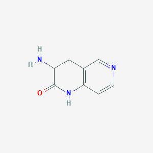 molecular formula C8H9N3O B1600272 3-Amino-3,4-dihydro-1,6-naphthyridin-2(1H)-one CAS No. 847684-81-5