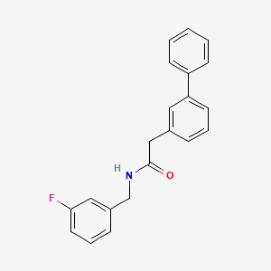 N-[(3-fluorophenyl)methyl]-2-(3-phenylphenyl)acetamide