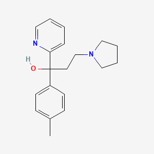 molecular formula C19H24N2O B1600284 alpha-(2-(1-Pyrrolidinyl)ethyl)-alpha-(p-tolyl)pyridine-2-methanol CAS No. 70708-28-0