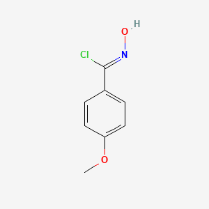molecular formula C8H8ClNO2 B1600291 N-hydroxy-4-methoxybenzenecarboximidoyl chloride CAS No. 38435-51-7