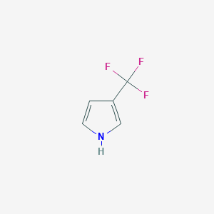 molecular formula C5H4F3N B1600309 1H-Pyrrole, 3-(trifluoromethyl)- CAS No. 71580-26-2