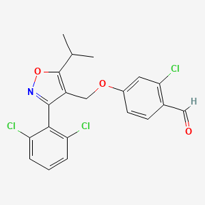 molecular formula C20H16Cl3NO3 B1600312 2-氯-4-((3-(2,6-二氯苯基)-5-异丙基异恶唑-4-基)甲氧基)苯甲醛 CAS No. 278597-32-3