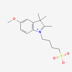 molecular formula C16H23NO4S B1600358 4-(5-Methoxy-2,3,3-trimethyl-3H-indol-1-ium-1-yl)butane-1-sulfonate CAS No. 54136-27-5