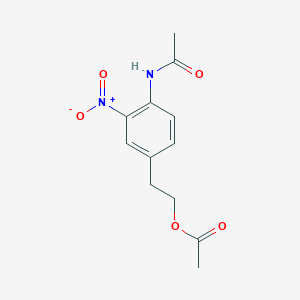 molecular formula C12H14N2O5 B1600360 2-(4-Acetamido-3-nitrophenyl)ethyl acetate CAS No. 92959-73-4