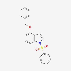 molecular formula C21H17NO3S B1600384 4-(苄氧基)-1-(苯磺酰基)-1H-吲哚 CAS No. 79315-62-1
