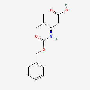 molecular formula C14H19NO4 B1600398 (S)-3-(((Benzyloxy)carbonyl)amino)-4-methylpentanoic acid CAS No. 245323-45-9