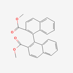 molecular formula C24H18O4 B1600405 Methyl 1-(2-methoxycarbonylnaphthalen-1-yl)naphthalene-2-carboxylate CAS No. 85464-88-6