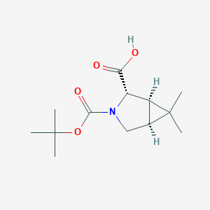 molecular formula C13H21NO4 B1600412 (1R,2S,5S)-3-(Tert-butoxycarbonyl)-6,6-dimethyl-3-azabicyclo[3.1.0]hexane-2-carboxylic acid CAS No. 219754-02-6