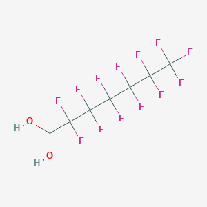 molecular formula C7H3F13O2 B1600413 1,1-Heptanediol, 2,2,3,3,4,4,5,5,6,6,7,7,7-tridecafluoro- CAS No. 64739-16-8