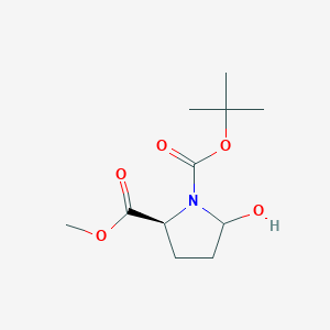 molecular formula C11H19NO5 B1600421 (2S)-1-tert-Butyl 2-methyl 5-hydroxypyrrolidine-1,2-dicarboxylate CAS No. 188200-05-7