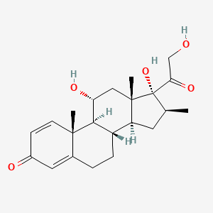 molecular formula C22H30O5 B1600422 11α,17,21-三羟基-16β-甲基孕-1,4-二烯-3,20-二酮 CAS No. 85700-75-0