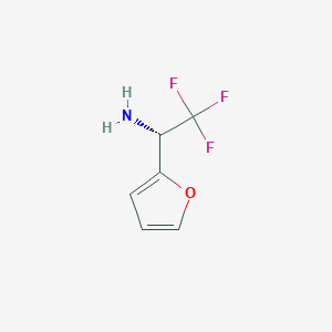 molecular formula C6H6F3NO B1600458 (S)-2,2,2-Trifluoro-1-furan-2-YL-ethylamine CAS No. 413621-62-2