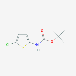 molecular formula C9H12ClNO2S B1600477 叔丁基(5-氯噻吩-2-基)氨基甲酸酯 CAS No. 63806-71-3