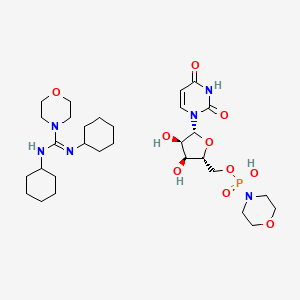 molecular formula C30H51N6O10P B1600478 Uridine 5'-monophosphomorpholidate 4-morpholine-N,N'-dicyclohexylcarboxamidine salt CAS No. 24558-91-6