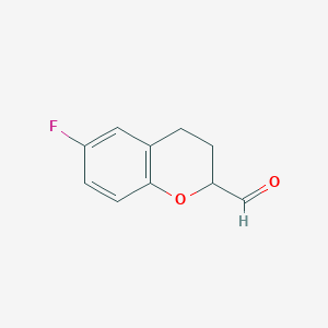 molecular formula C10H9FO2 B1600484 6-氟-3,4-二氢-2H-[1]苯并吡喃-2-甲醛 CAS No. 409346-73-2