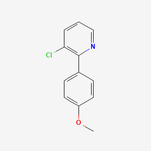 molecular formula C12H10ClNO B1600491 Pyridine, 3-chloro-2-(4-methoxyphenyl)- CAS No. 483324-02-3