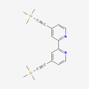molecular formula C20H24N2Si2 B1600519 2,2'-Bipyridine, 4,4'-bis[(trimethylsilyl)ethynyl]- CAS No. 133810-43-2