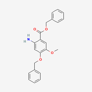 molecular formula C22H21NO4 B1600545 苯甲酸苄酯2-氨基-4-(苄氧基)-5-甲氧基苯酯 CAS No. 205259-41-2