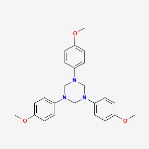 molecular formula C24H27N3O3 B1600547 1,3,5-三(4-甲氧基苯基)-1,3,5-三嗪烷 CAS No. 32752-37-7