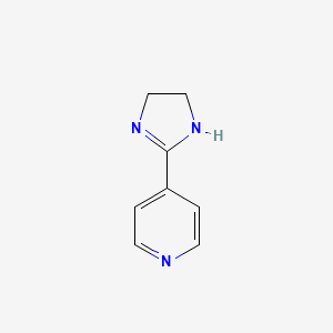 molecular formula C8H9N3 B1600559 4-(4,5-二氢-1H-咪唑-2-基)吡啶 CAS No. 21381-61-3