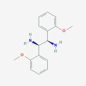 molecular formula C16H20N2O2 B1600568 1,2-Ethanediamine, 1,2-bis(2-methoxyphenyl)-, (1R,2R)- CAS No. 758691-50-8