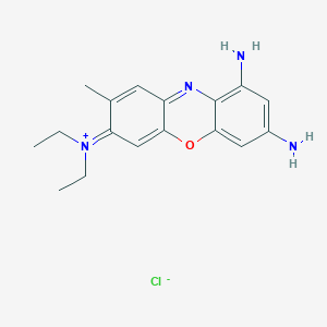 molecular formula C17H21ClN4O B160057 1,3-二氨基-7-(二乙氨基)-8-甲基吩恶嗪-5-鎓氯化物 CAS No. 10127-36-3