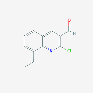 molecular formula C12H10ClNO B1600571 2-Chloro-8-ethyl-quinoline-3-carbaldehyde CAS No. 335196-05-9