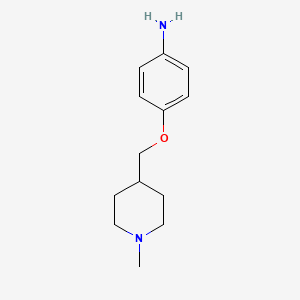 molecular formula C13H20N2O B1600582 4-((1-甲基哌啶-4-基)甲氧基)苯胺 CAS No. 902454-26-6