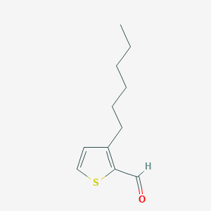 molecular formula C11H16OS B1600594 3-Hexylthiophene-2-carbaldehyde CAS No. 222554-28-1
