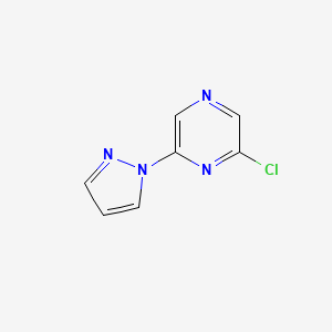molecular formula C7H5ClN4 B1600607 2-氯-6-(1H-吡唑-1-基)吡嗪 CAS No. 642459-09-4