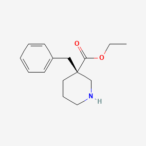 molecular formula C15H21NO2 B1600623 (R)-乙基-3-苄基哌啶-3-羧酸酯 CAS No. 170844-43-6