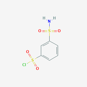 molecular formula C6H6ClNO4S2 B1600634 Cloruro de 3-(aminosulfonil)bencenosulfonilo CAS No. 62646-47-3