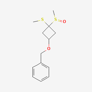 B1600647 [[[3-(methylsulfinyl)-3-(methylthio)cyclobutyl]oxy]methyl]Benzene CAS No. 917887-34-4