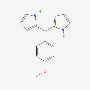 molecular formula C16H16N2O B1600679 1H-吡咯，2,2'-[(4-甲氧基苯基)亚甲基]双- CAS No. 176446-62-1