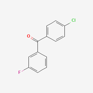 molecular formula C13H8ClFO B1600686 (4-Chlorophenyl)(3-fluorophenyl)methanone CAS No. 46698-36-6